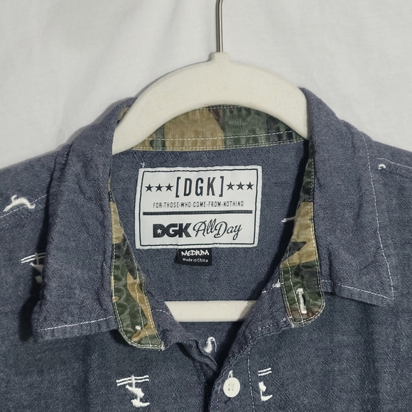 DGK Men's Medium Embroidered Seagulls Button Up Shirt eclectic grandpa - Picture 2 of 16